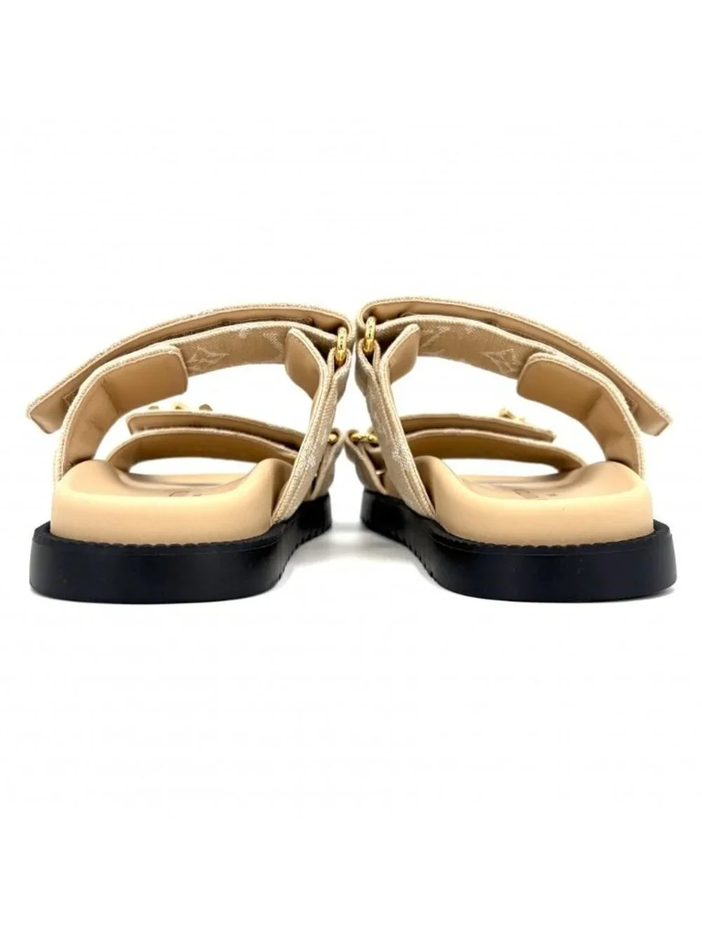 Louis Vuitton Sandals LV Sunset Monogram Jacquard 36.5 1 Ahnl 2 Rubber Canvas